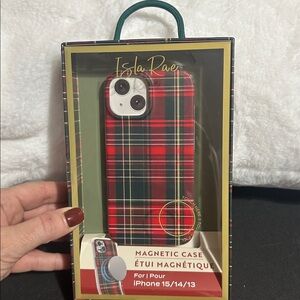 Isla Rae Christmas plaid iPhone 15/14/13 case